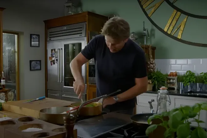 James Martin cooking with Shemin's on BBC One