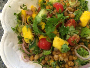 Chickpea, Tomato and Mango salad with Garam Masala