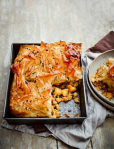 shemins bombay potato filo spinach pie