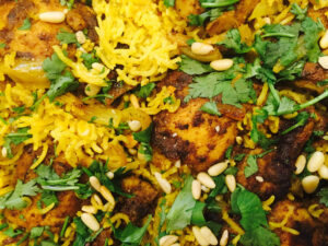 Spicy coconut and chicken bake