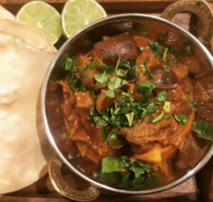 Lamb and aubergine curry