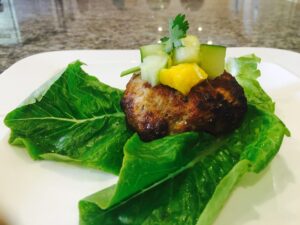 Thai pork burgers