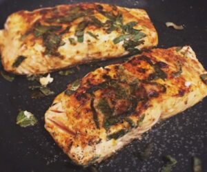 Cajun Salmon with crispy sage