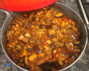 lamb aubergine and chickpea curry