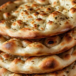 4 Garlic Naan Breads