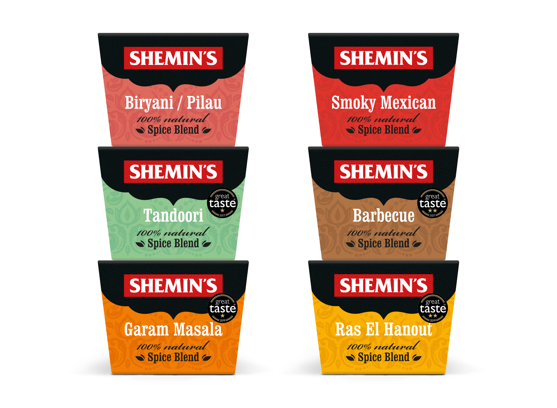 Selection of Six Shemin's Spice Blends