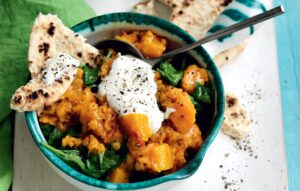 shemins lentil, pumpkin and spimach dhal