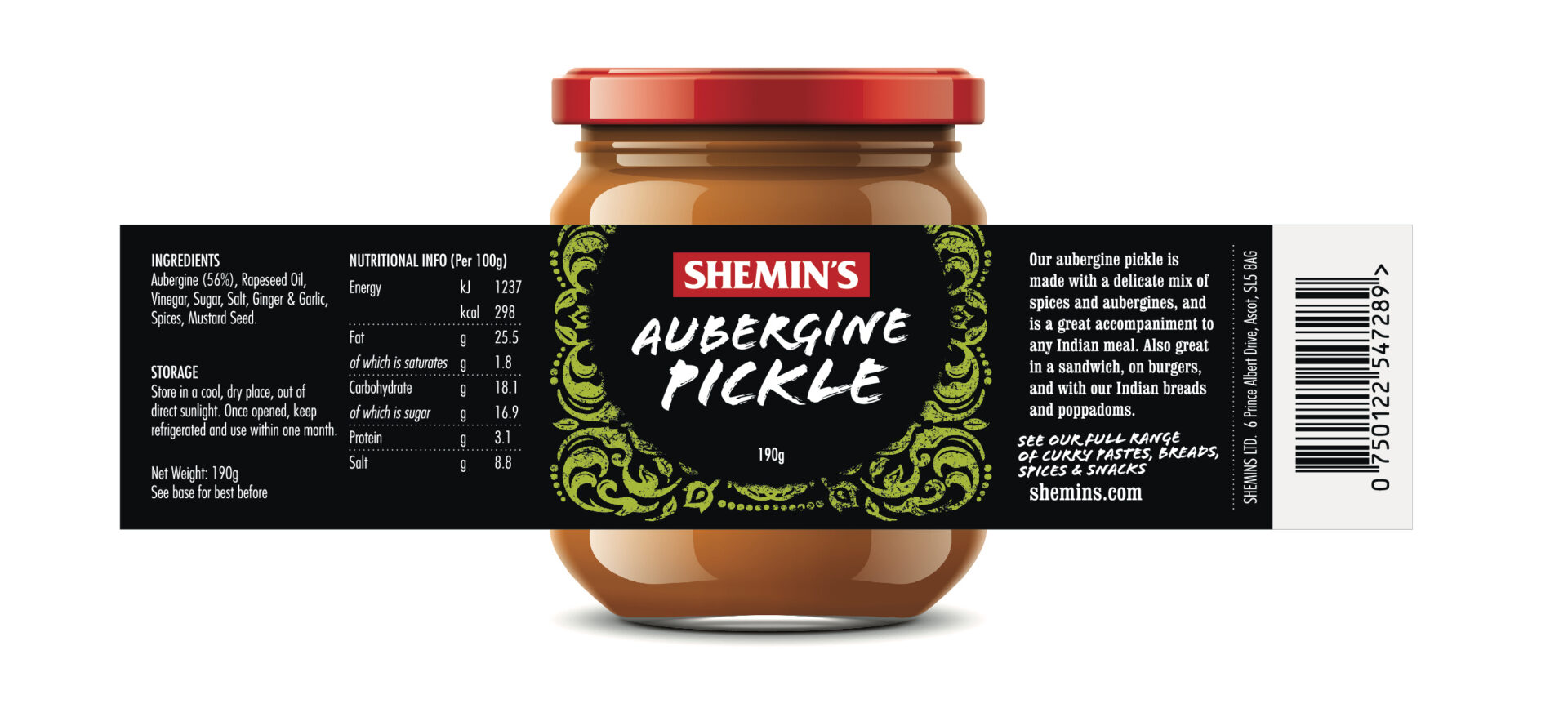 Shemin's Aubergine Pickle