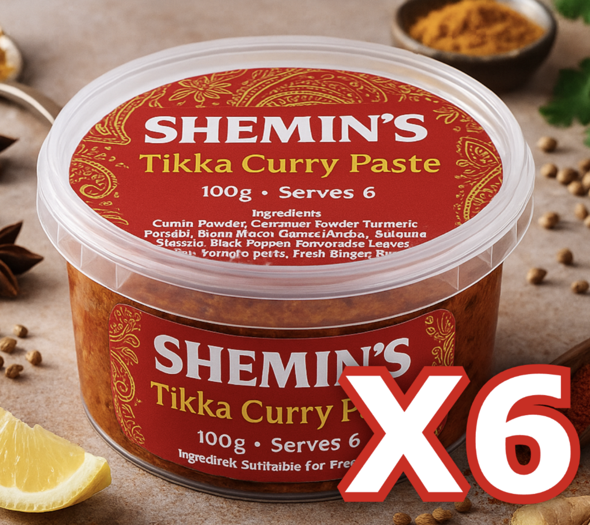 Six Shemin's Tikka Curry Paste