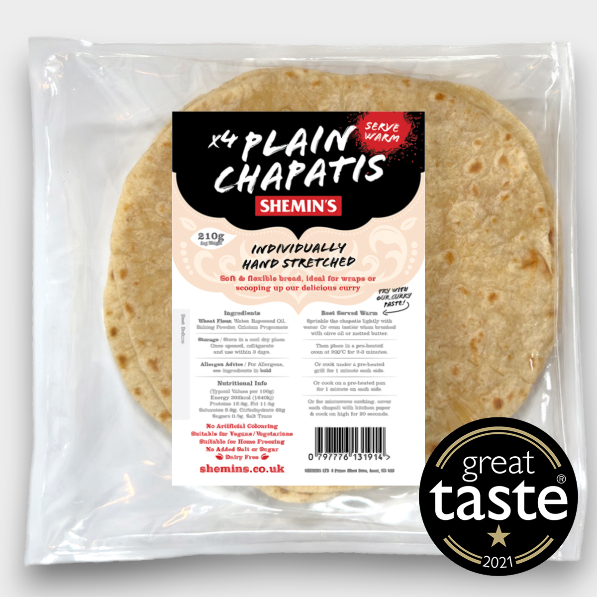 Shemin’s Plain Chapatis pack