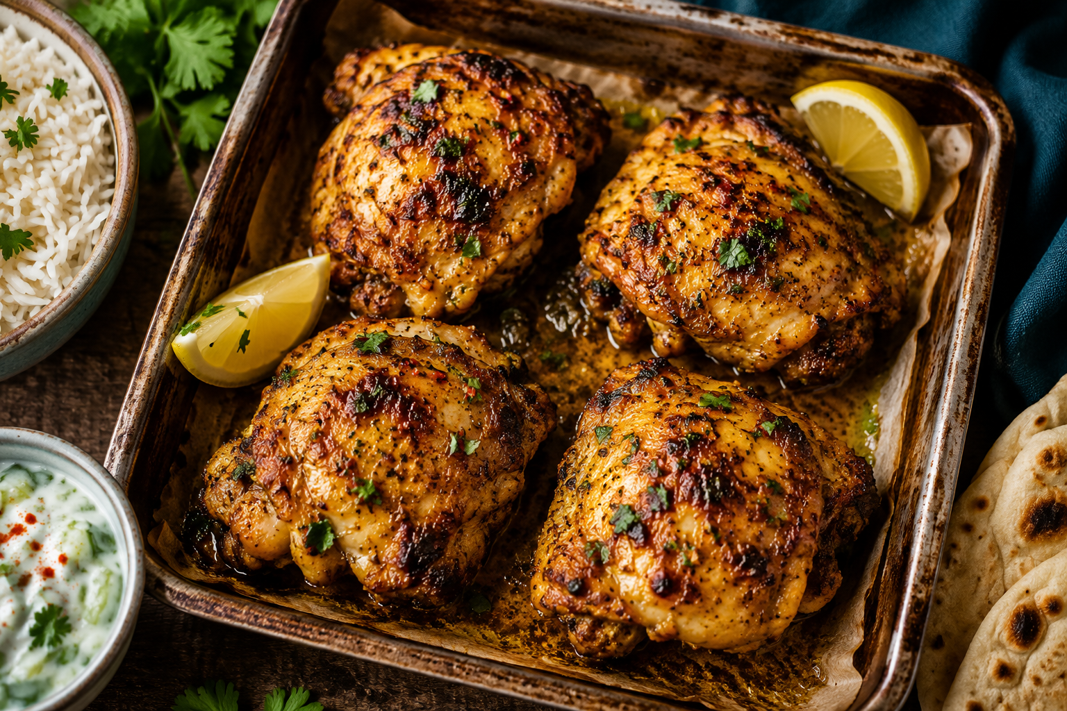 Golden Biryani Yogurt Chicken Thighs