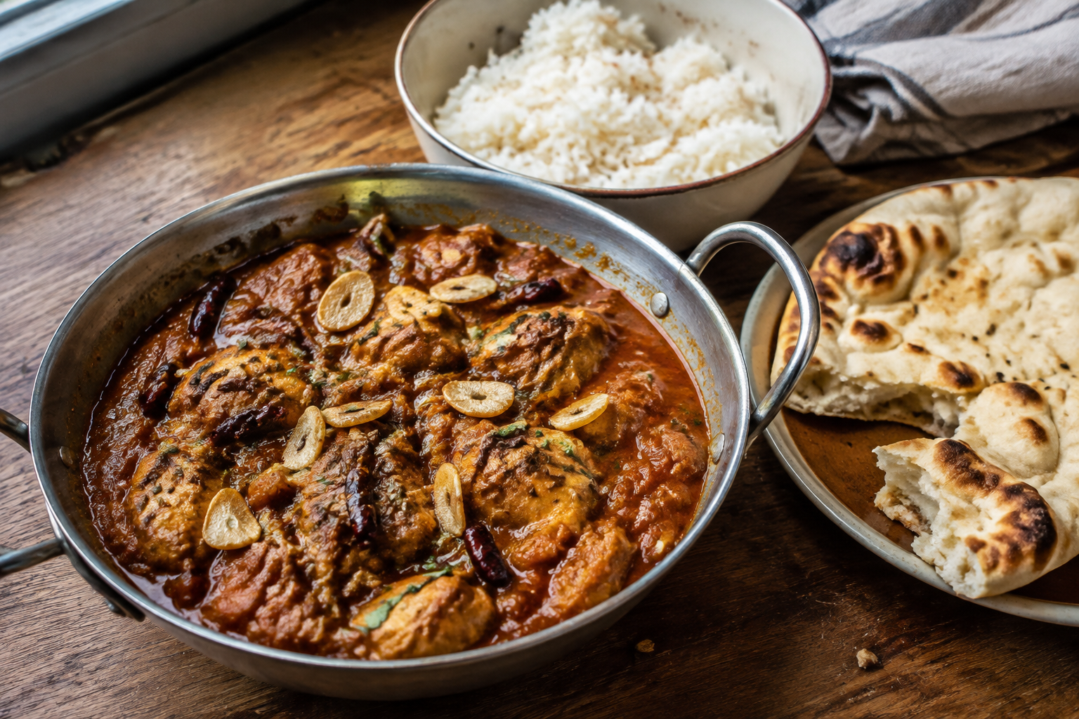 Crispy Garlic Tarka Chicken Curry V3